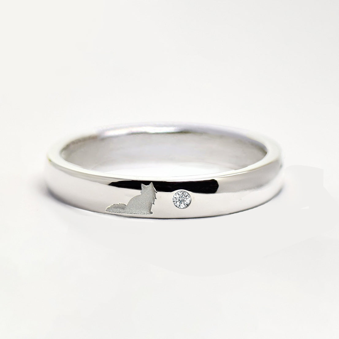 長毛猫 お座りポーズ リング