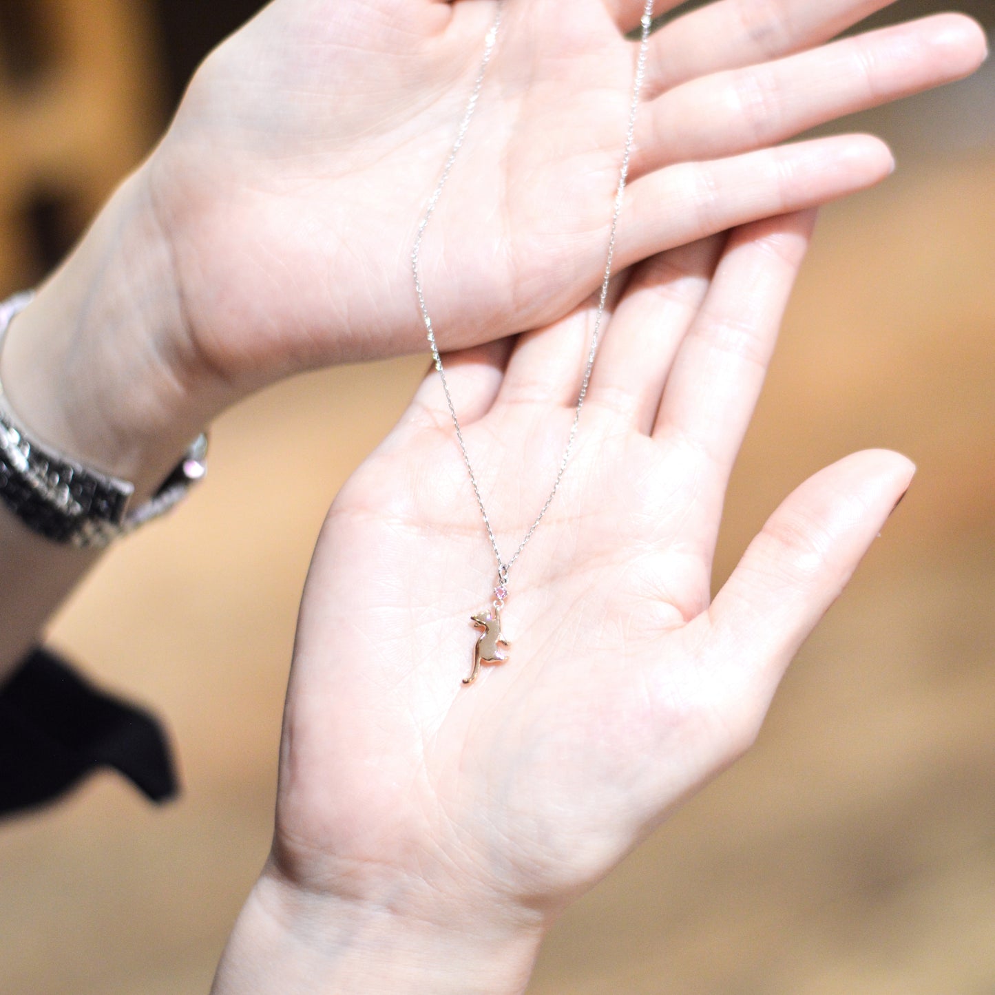 猫とお出かけネックレス