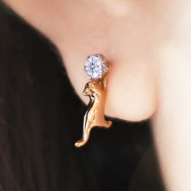 猫とお出かけピアス （片耳ピアス）