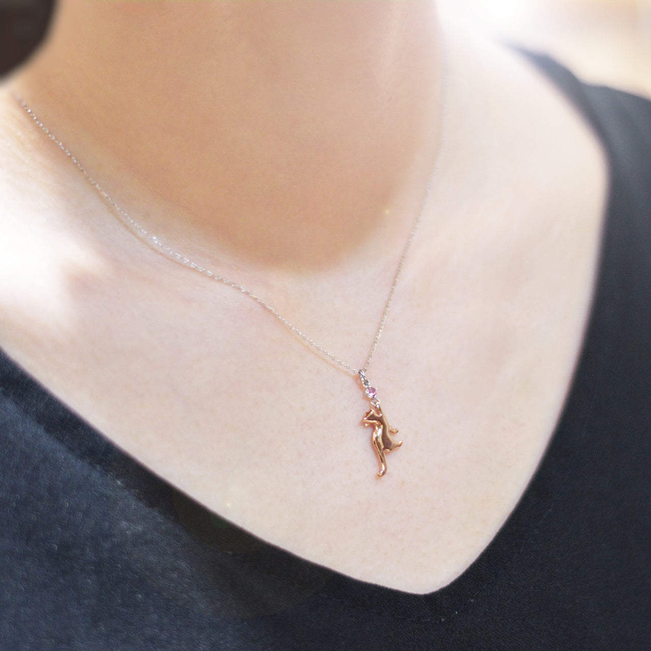 猫とお出かけネックレス