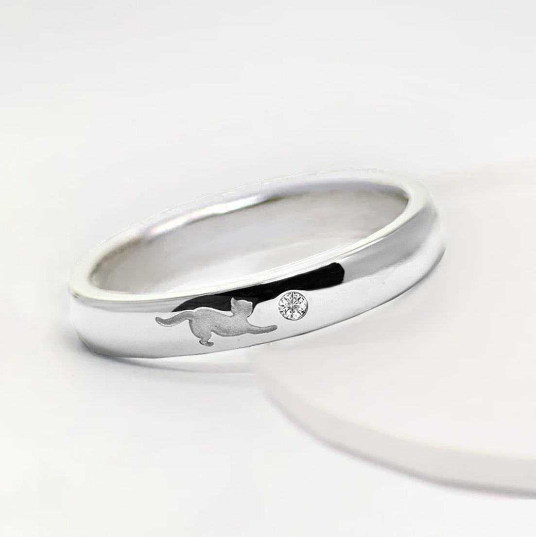 猫 のびポーズ３ リング