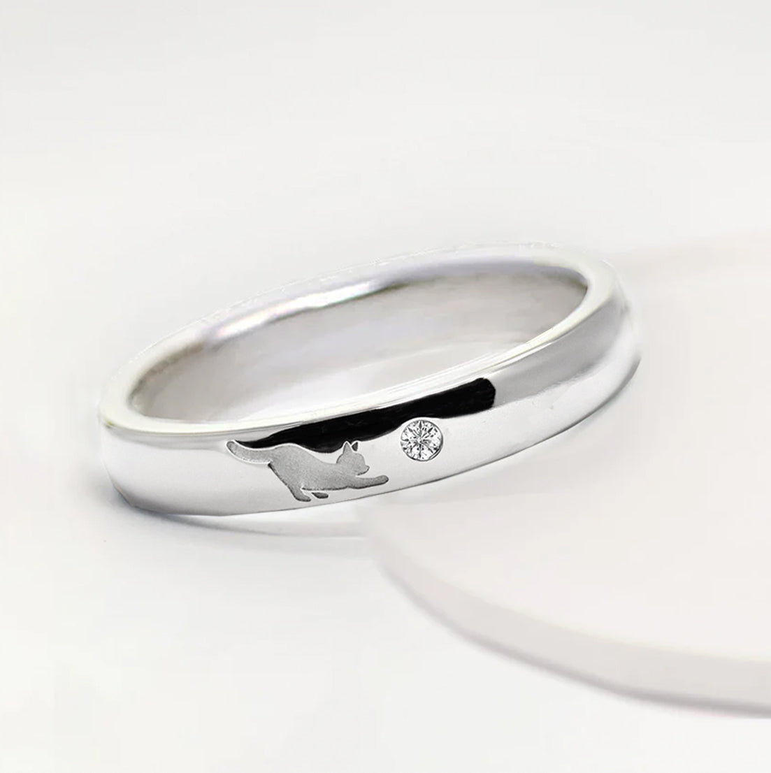 猫 のびポーズ１ リング