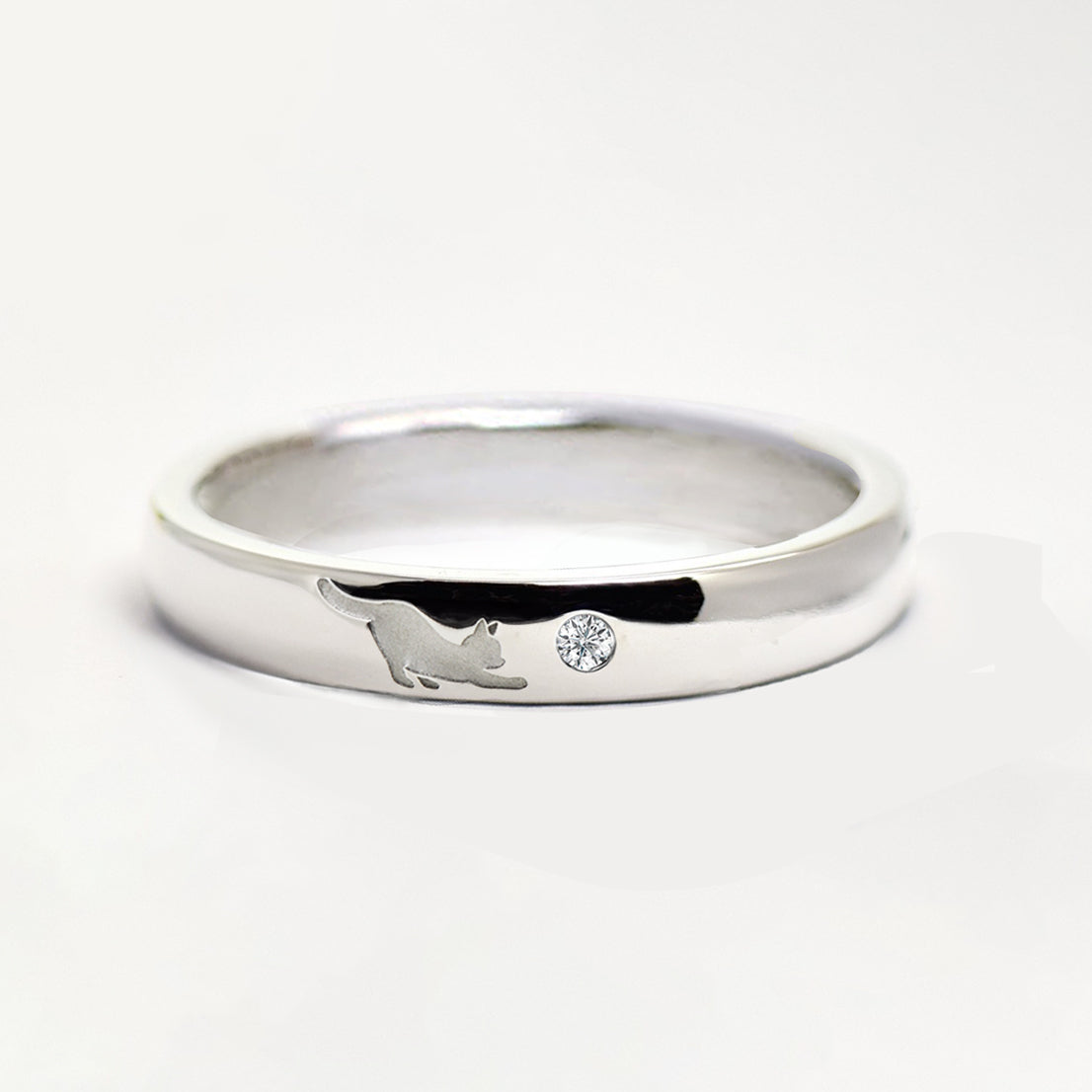 猫 のびポーズ１ リング