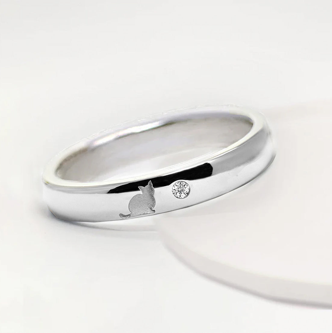 猫 お座りポーズ リング