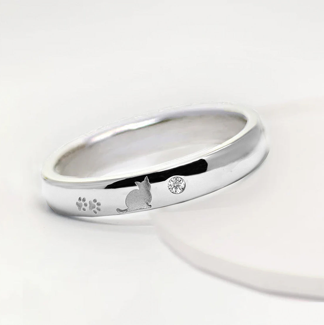 猫 お座りポーズ リング