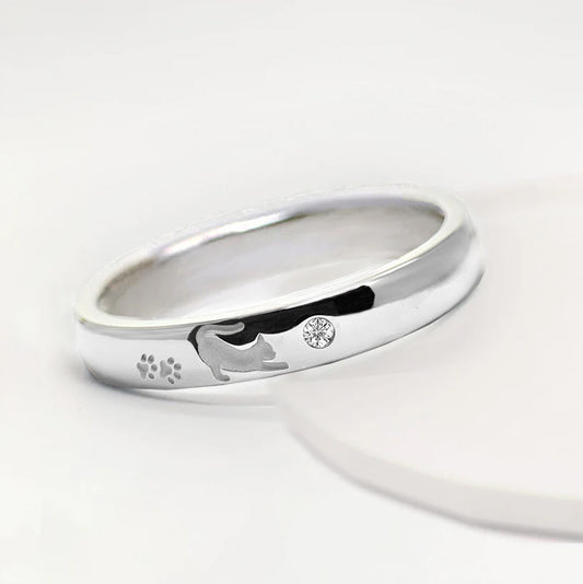 猫 のびポーズ２ リング