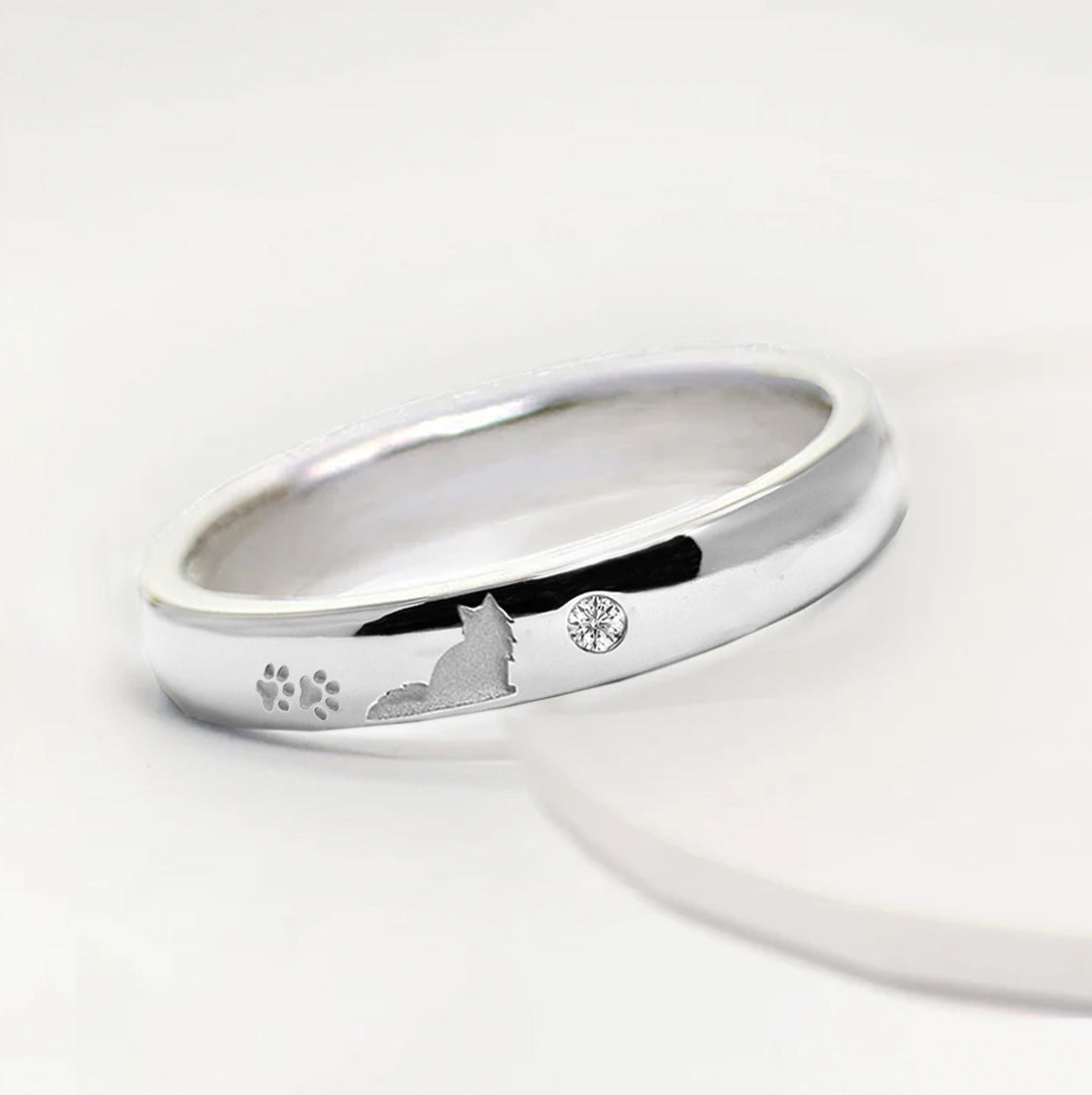 長毛猫 お座りポーズ リング