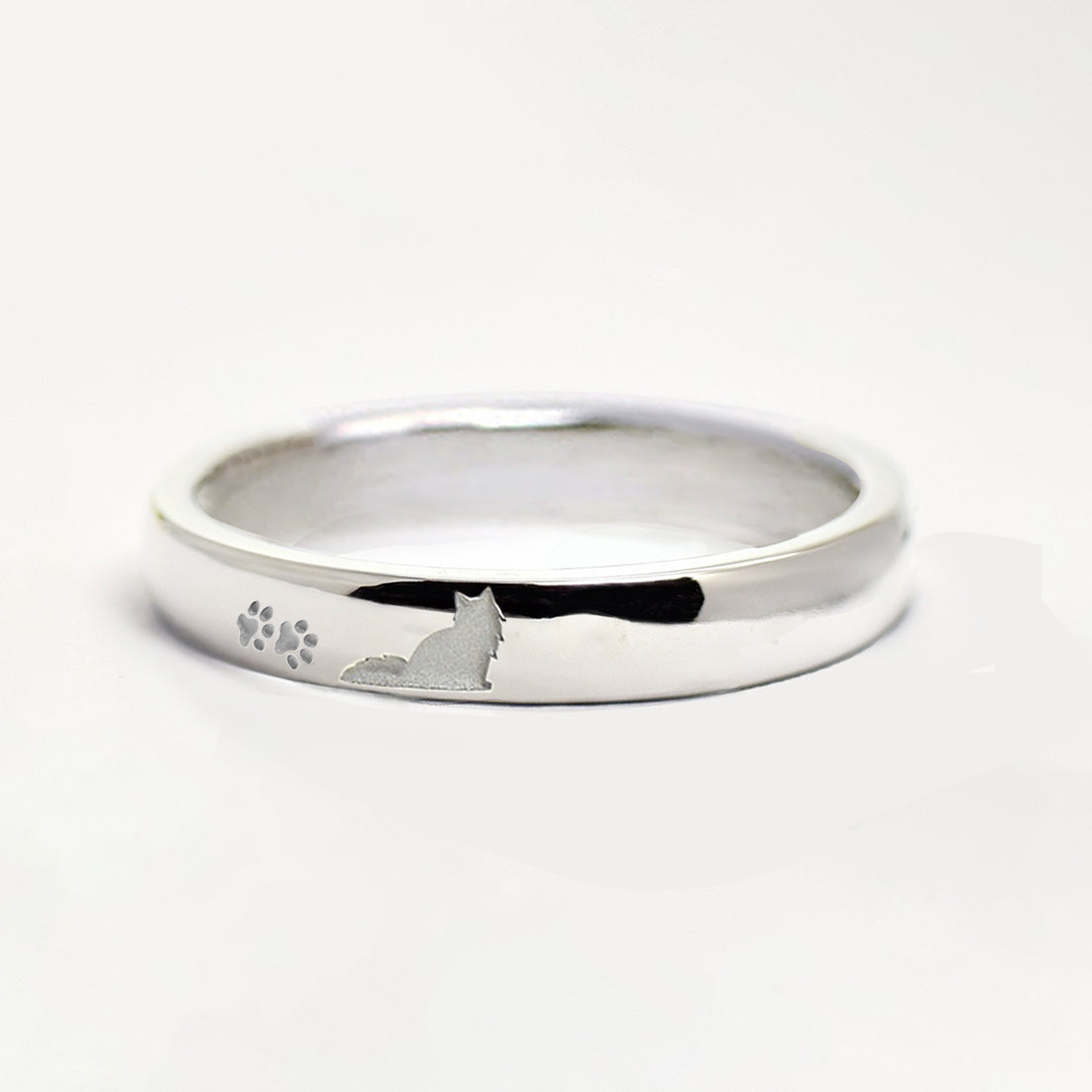 長毛猫 お座りポーズ リング