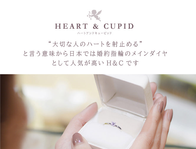 猫の招きエンゲージリング　天然ダイヤモンド 0.206ct Dカラー IF 3EX H&C