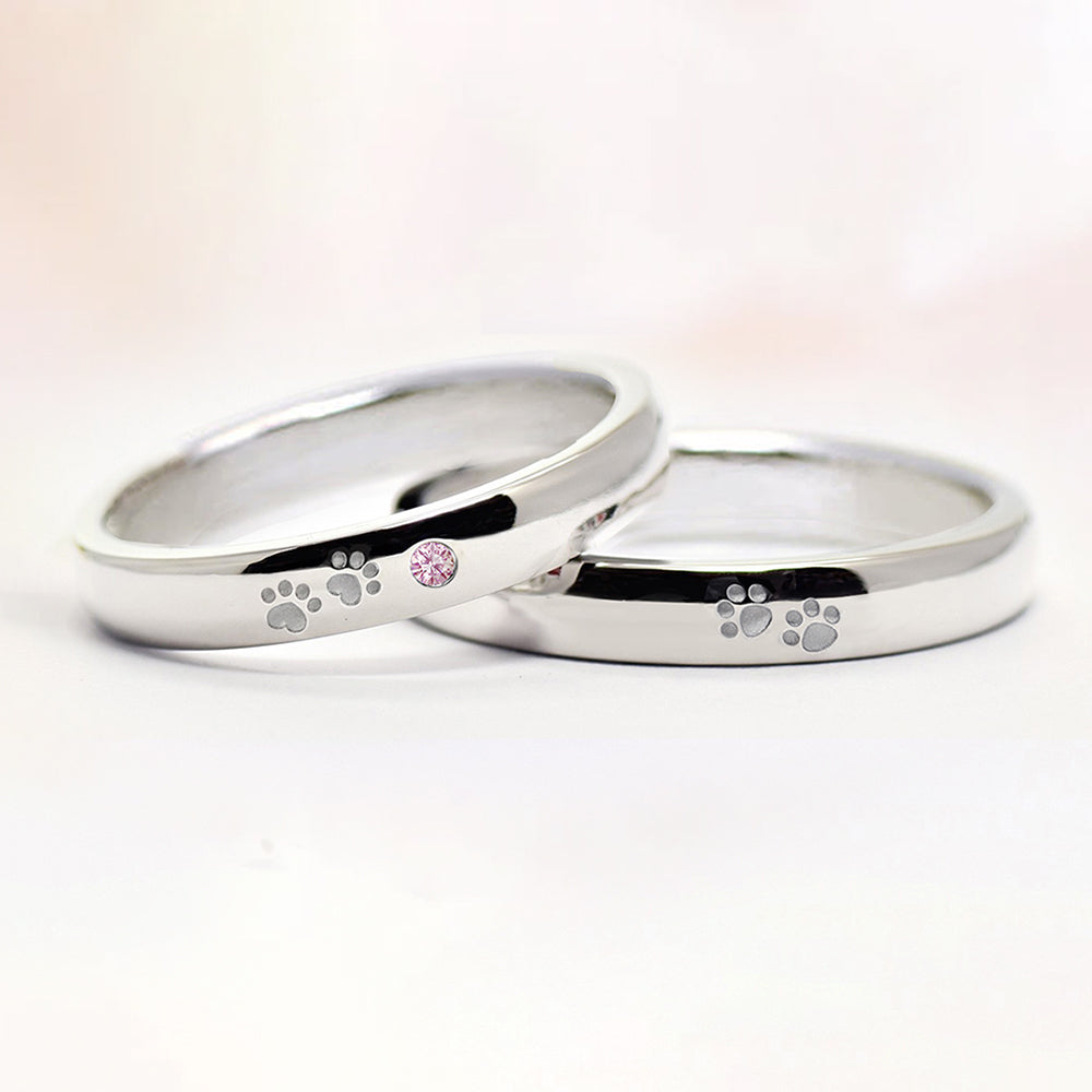 肉球に想いをこめるペアリング