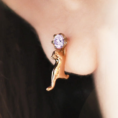 猫とお出かけピアス （片耳ピアス）