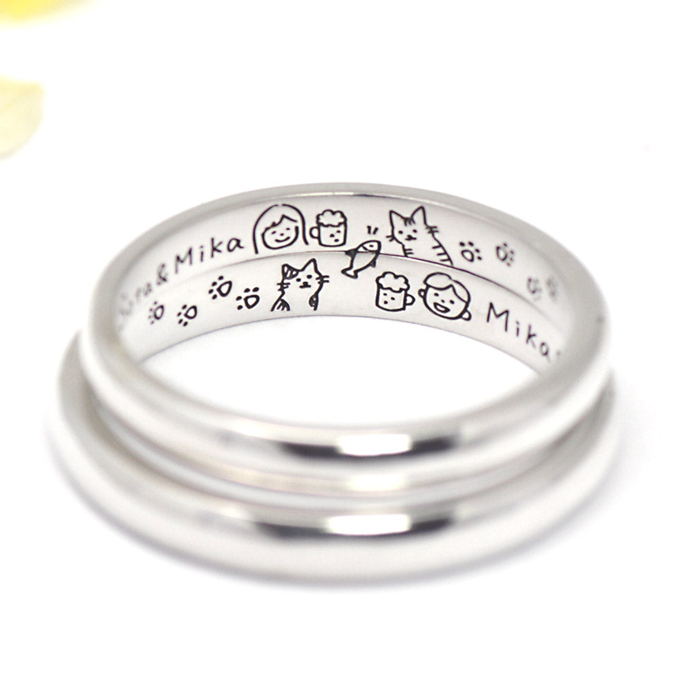 手描き【Dタイプ】合わせイラスト＋直筆文字