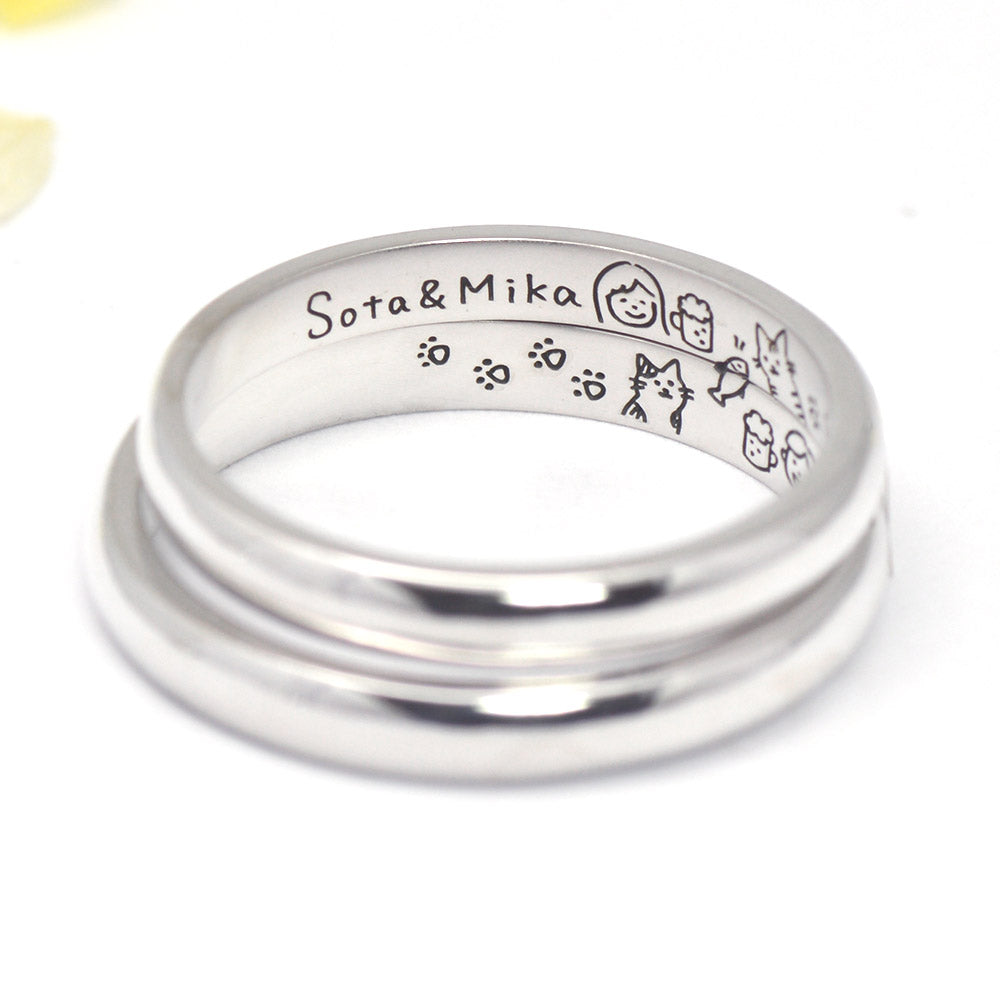 手描き【Dタイプ】合わせイラスト＋直筆文字