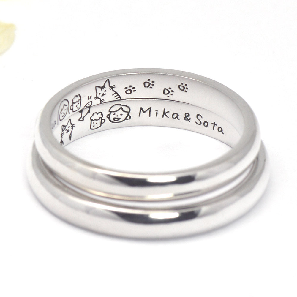 手描き【Dタイプ】合わせイラスト＋直筆文字