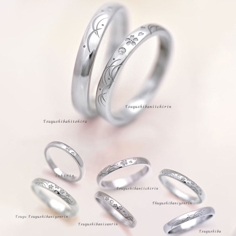 露芝桜ペアリング・結婚指輪１