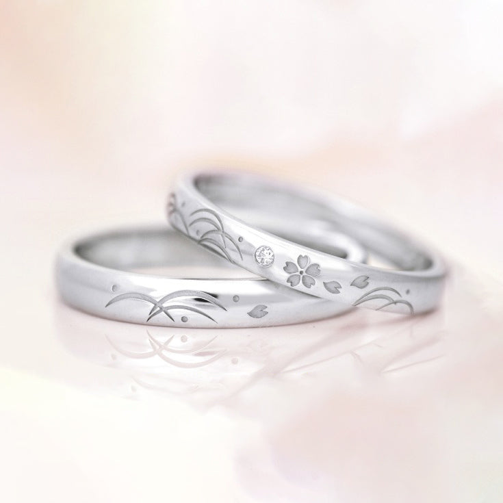 露芝桜ペアリング・結婚指輪１