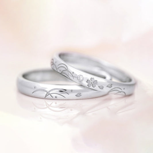 露芝桜ペアリング・結婚指輪１